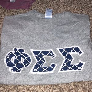 Handmade Long Sleeve Phi Sigma Sigma Shirt